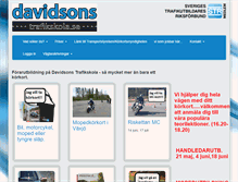 Tablet Screenshot of davidsons-trafikskola.se